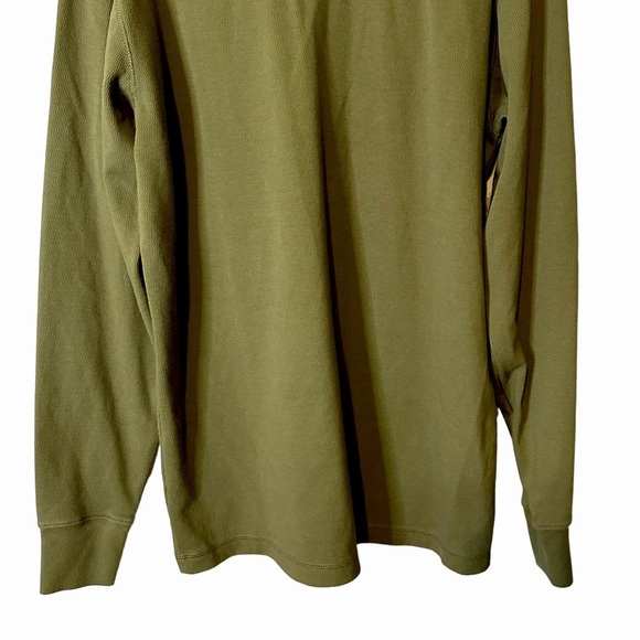 Carhartt Relaxed Fit Olive Green Mens Long Sleeve Polo Sweater Sweatshirt Medium - Picture 6 of 11